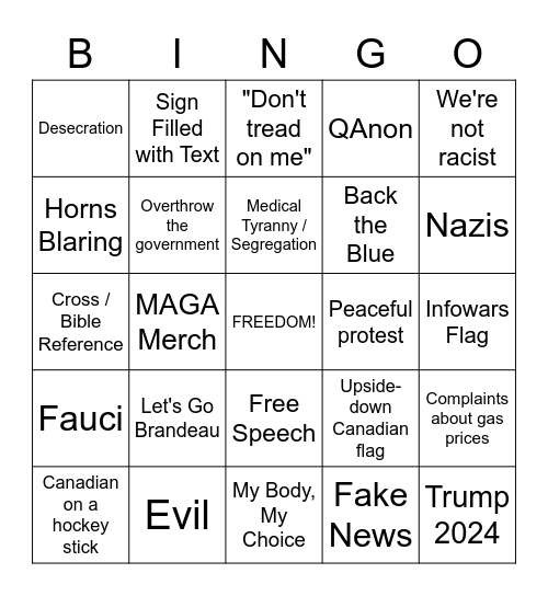 FREEDOM BINGO Card