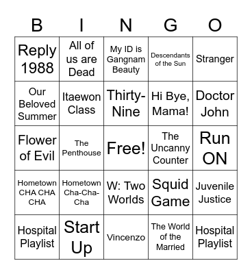 WW BINGO Card