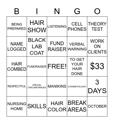 ORIENTATION  Bingo Card