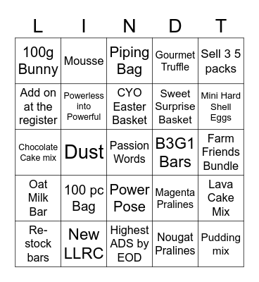 Easter Bingo Card