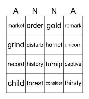 4 syllable types, -ive, CSEs Bingo Card