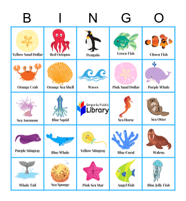 Ocean Bingo Card