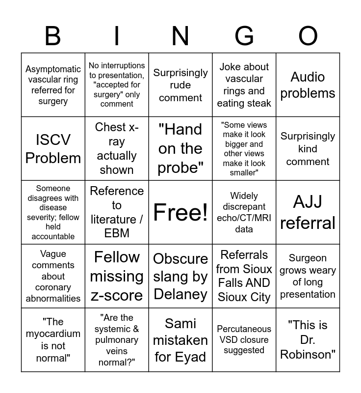 CCC Bingo Card