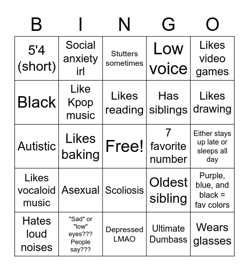 Treasure Bingo Card