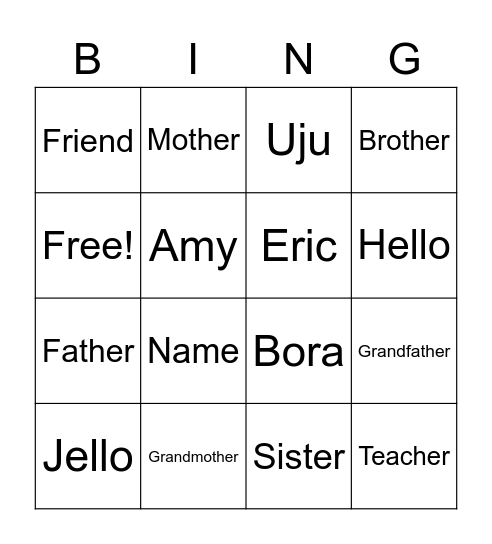 4.1 Bingo Card