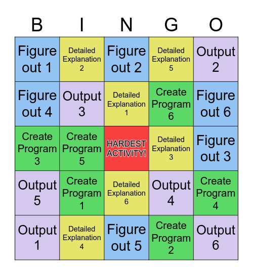 Python Coding Bingo Card