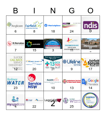 Services Logo Bingo Card