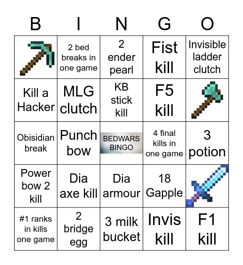bingo bedwars Bingo Card