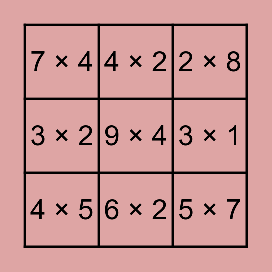 Lei Gepilano Multiplication Bingo Card Bingo Card