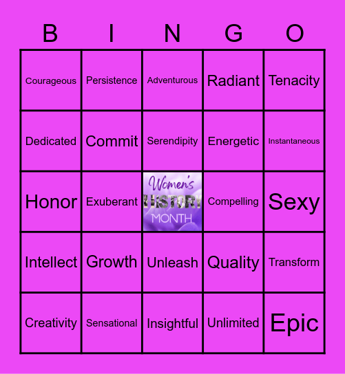 Women's Month Bingo Card