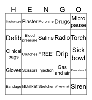 Hannah banana's  Bingo Card