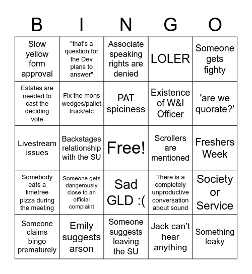 AGM Bingo Card