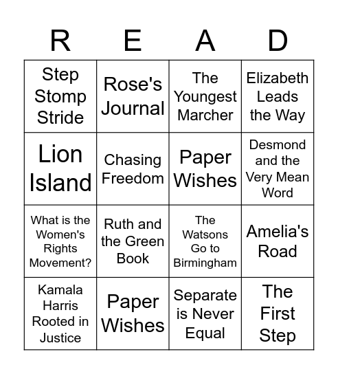 Module 4 Book Bingo Card