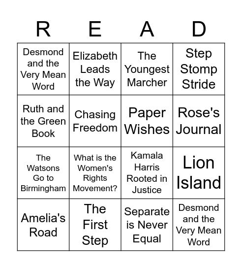 Module 4 Book Bingo Card