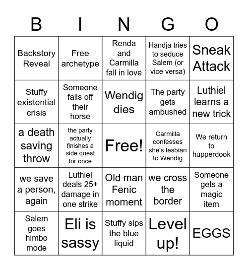 Bingo Card