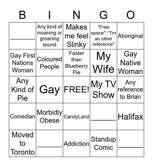 The Heart-shaped Bed/Why I'm a terrrible human  Bingo Card