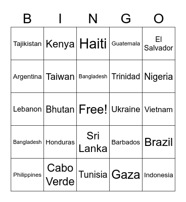 Operation Hyperdrive Bingo Card