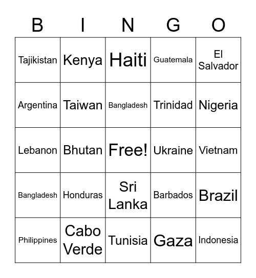 Operation Hyperdrive Bingo Card