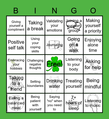 Self-Care is... Bingo Card
