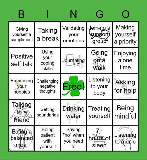 Self-Care is... Bingo Card
