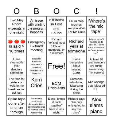 Tech Week Bingo Card