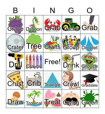 R Blends Bingo Card