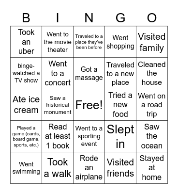 Teachers Take on Spring Break 2022 Bingo Card