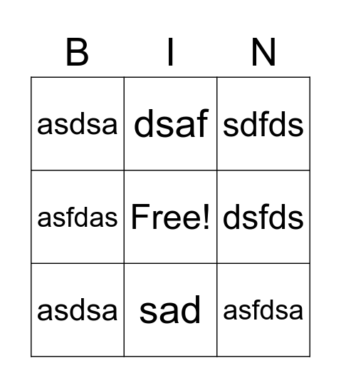 bingo Card