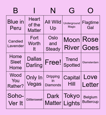 Jen's Color Street Bingo Style Bingo Card