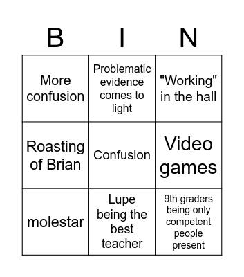 Spanish Class Bingo Card