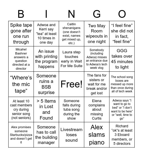 Shannon's Tech Week Bingo Board Bingo Card