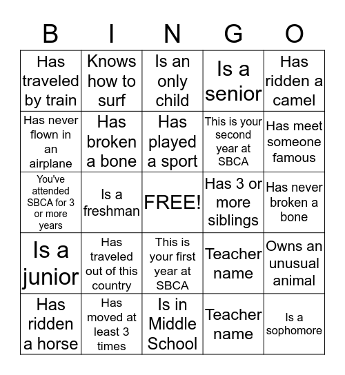 Bingo Card