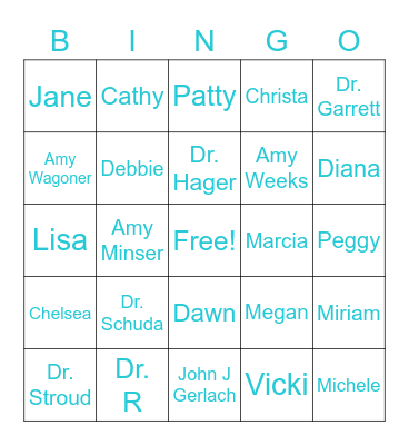 GERLACH BINGO Card