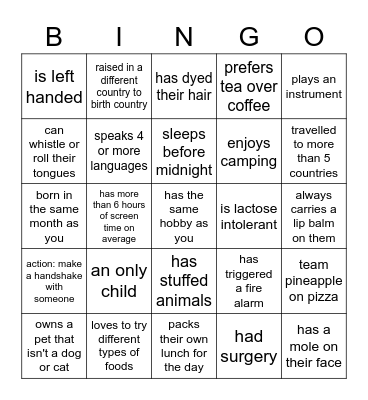 MS BALL BINGO Card