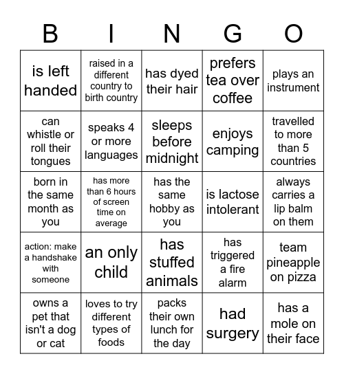 MS BALL BINGO Card