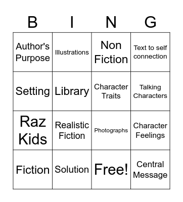 Read Across America! Bingo Card