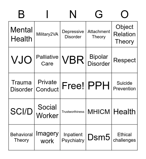 SW Month Bingo Card