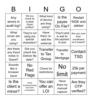 Coach Bingo! Bingo Card