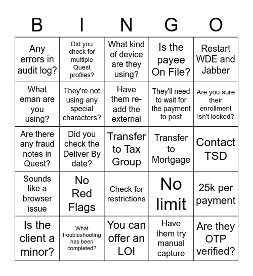 Coach Bingo! Bingo Card