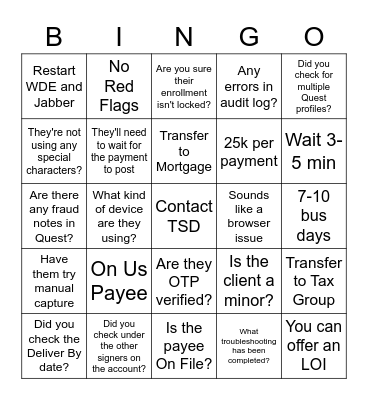 Coach Bingo! Bingo Card