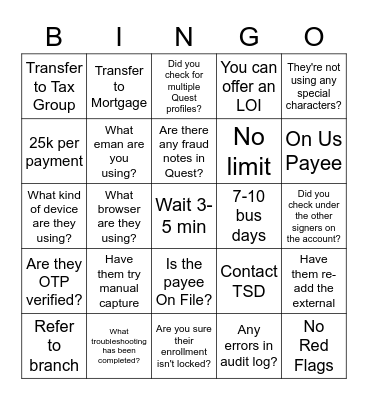 Coach Bingo! Bingo Card