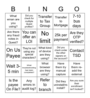 Coach Bingo! Bingo Card