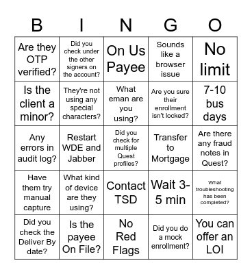 Coach Bingo! Bingo Card