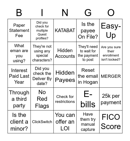 Coach Bingo! Bingo Card