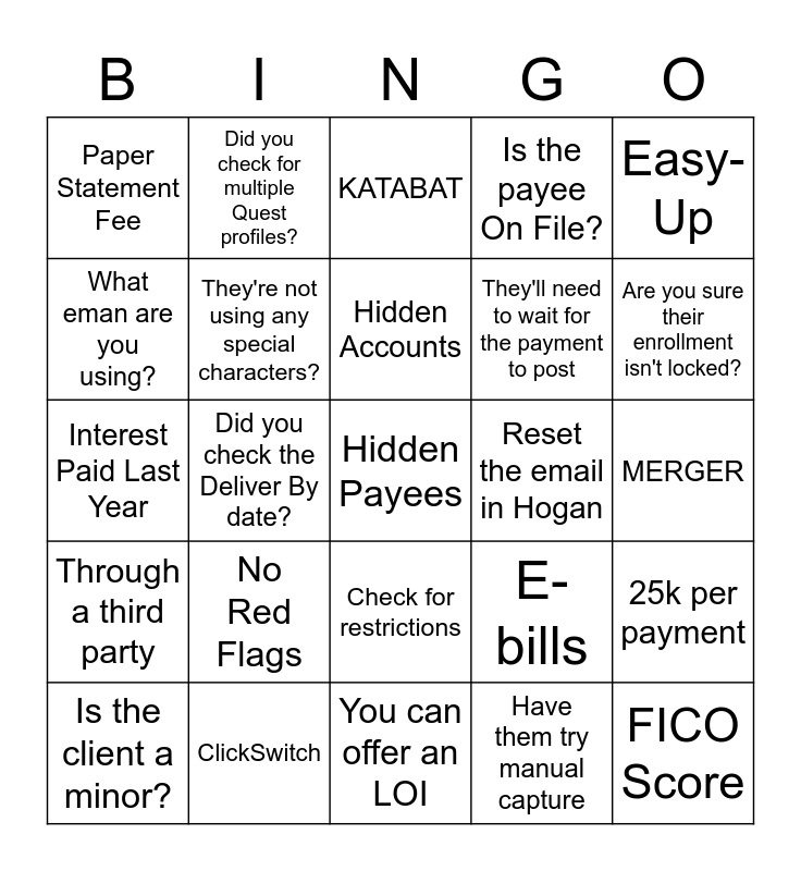 Coach Bingo! Bingo Card