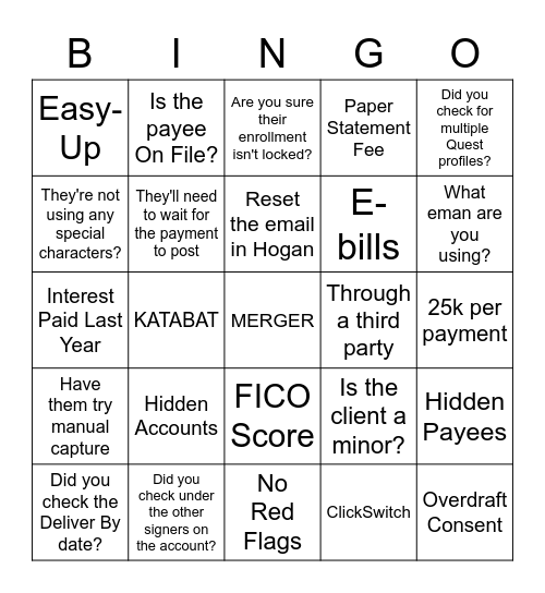 Coach Bingo! Bingo Card