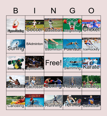 SPORTS Bingo Card