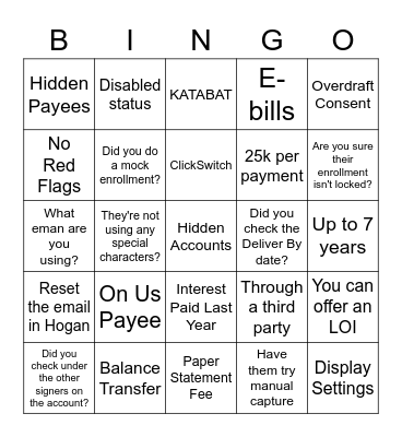 Coach Bingo! Bingo Card