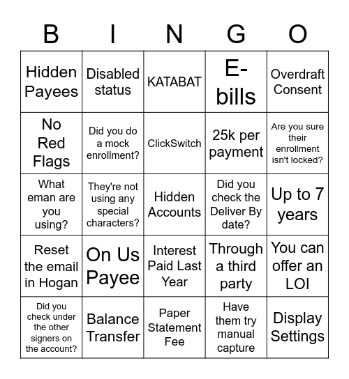 Coach Bingo! Bingo Card