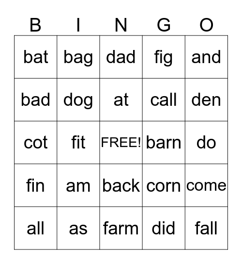 Seth's Bingo Game Bingo Card